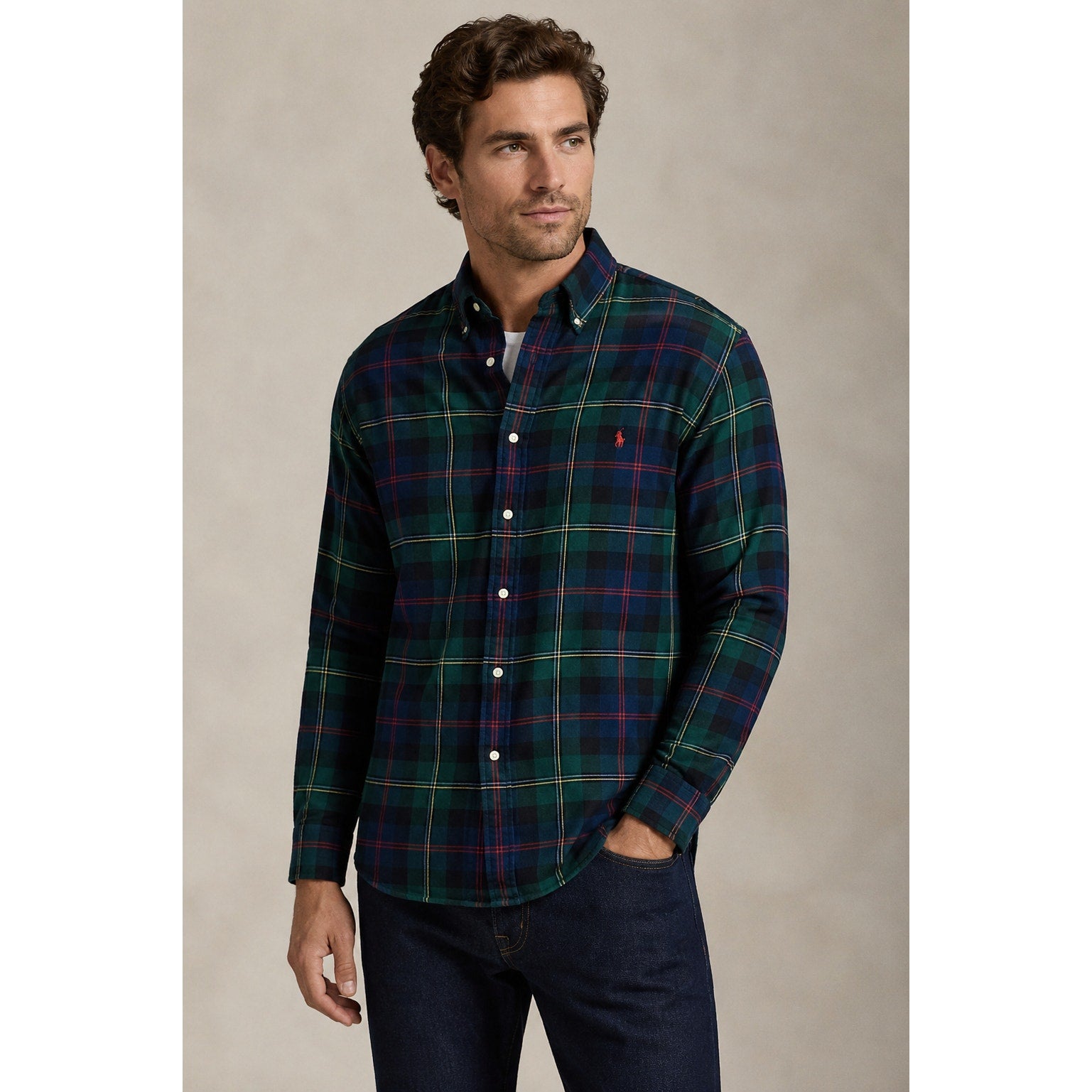 Polo Ralph Lauren Classic Soft Flannel Plaid Long Sleeve Button Down - 3XB