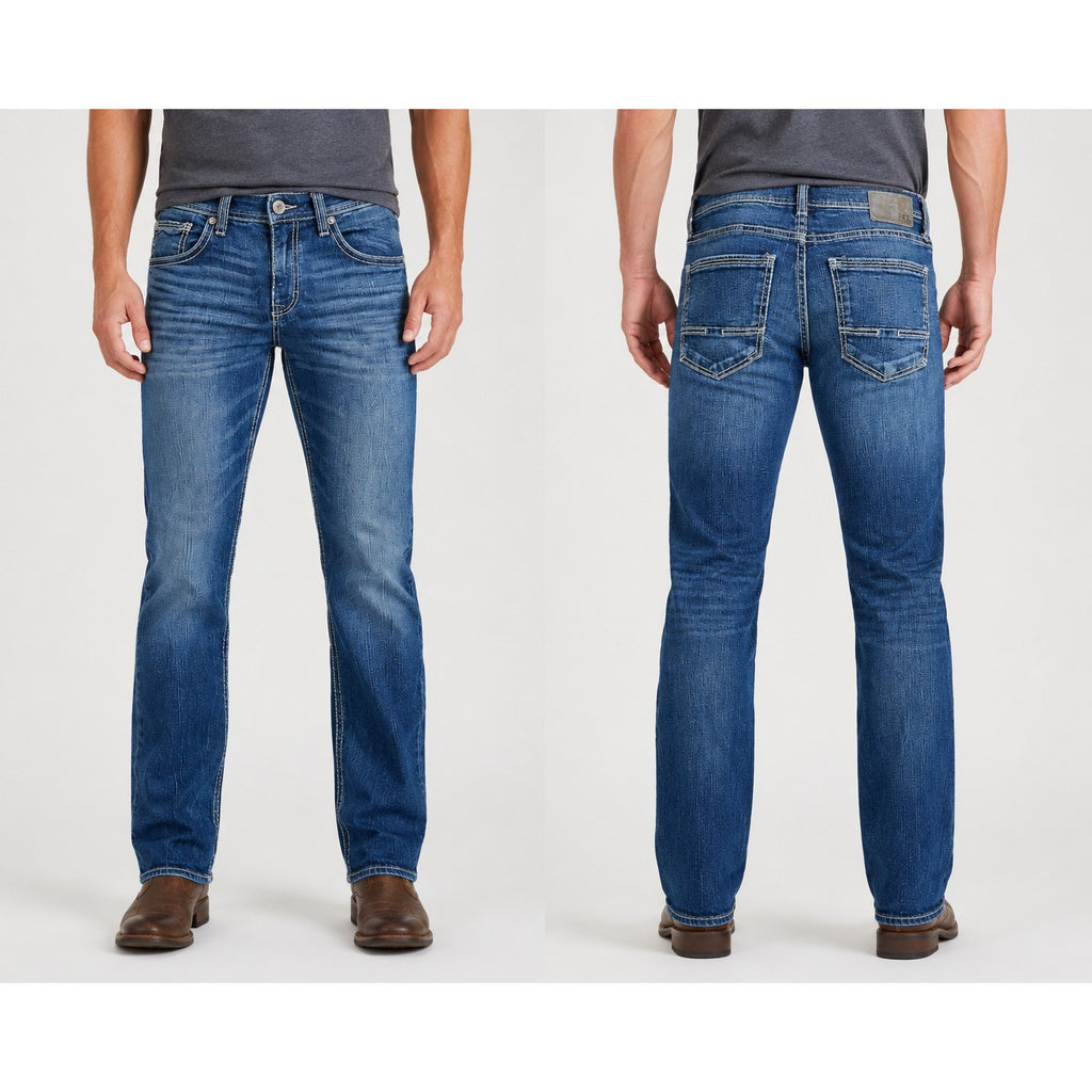 BKE Jake Stretch Straight Litt Jeans in Blue — Size 32x32 // Preowned