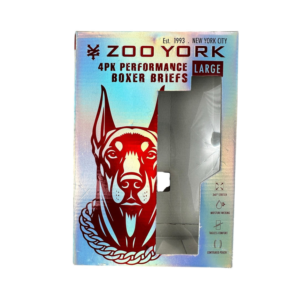 Zoo York Super Soft Brushed Performance Boxer Briefs - 4 Pack — Size Large