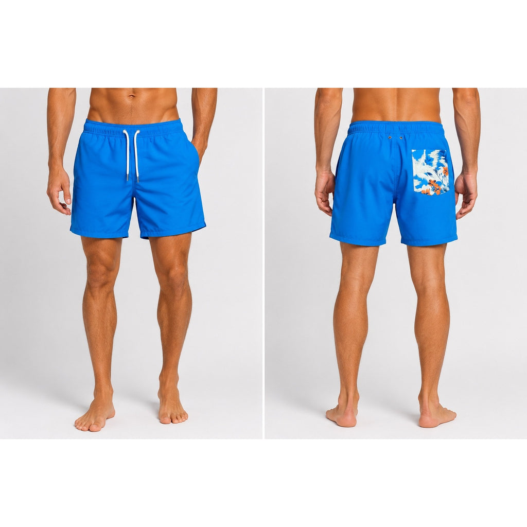 Robert Graham Tropical Hawaiian Pocket Swim Trunks Azure — Size XL