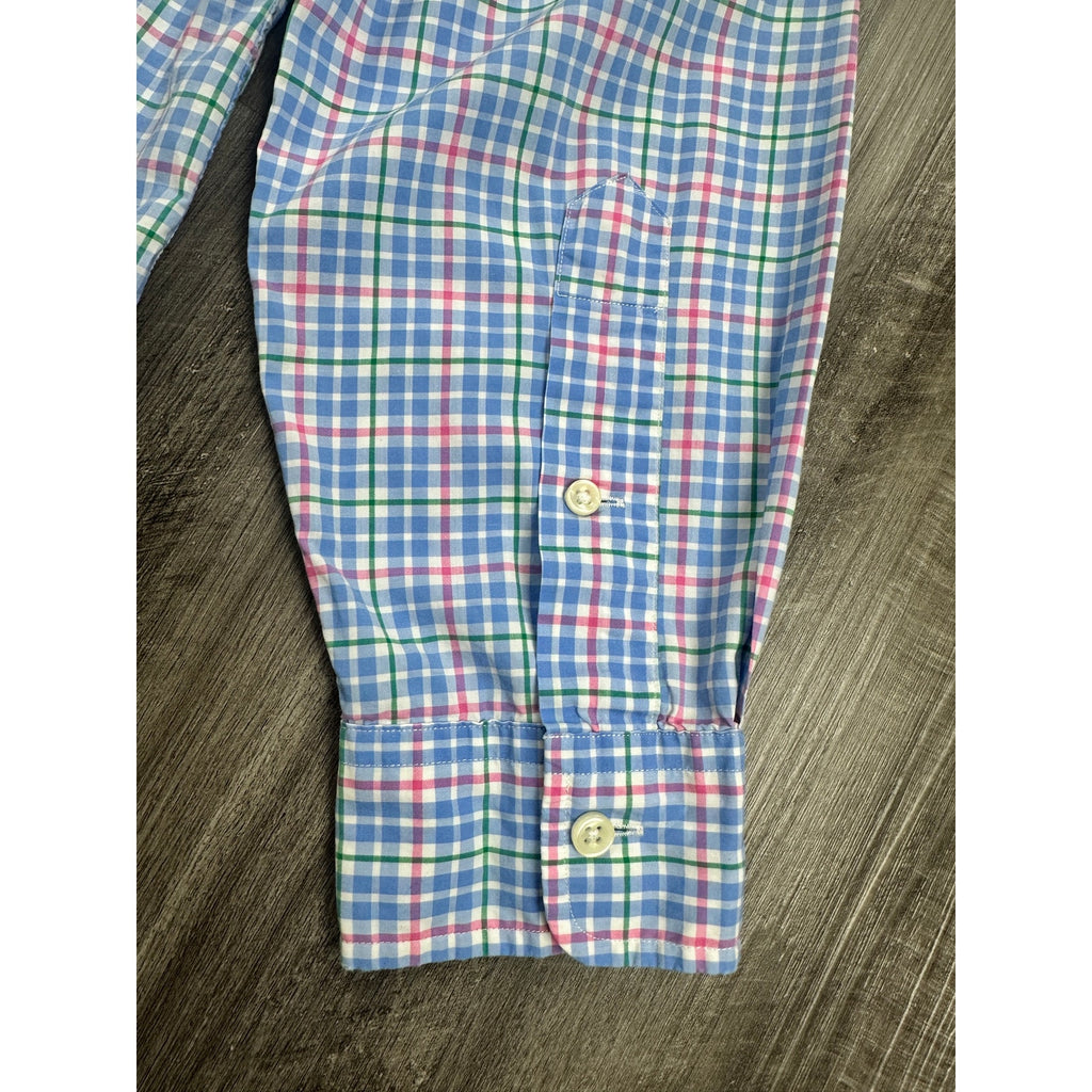Polo Ralph Lauren Oxford Button Down Shirt in Multi-Color Plaid — Size Medium