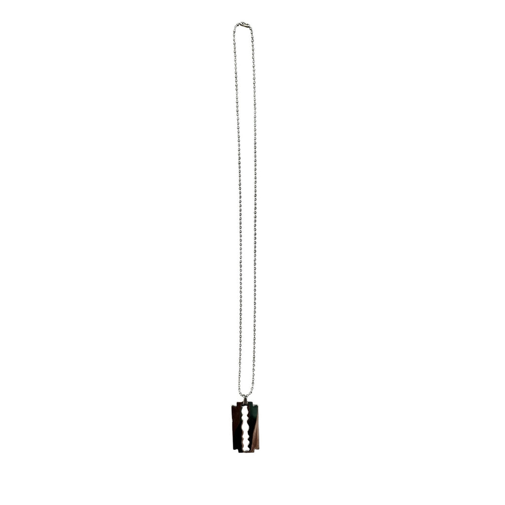 Andrew Christian Razorblade Necklace in Silver — One Size