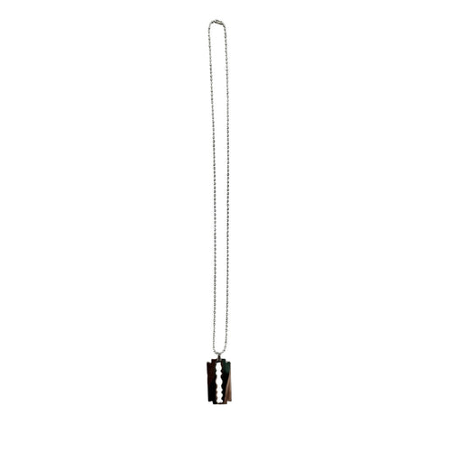 Andrew Christian Razorblade Necklace in Silver — One Size