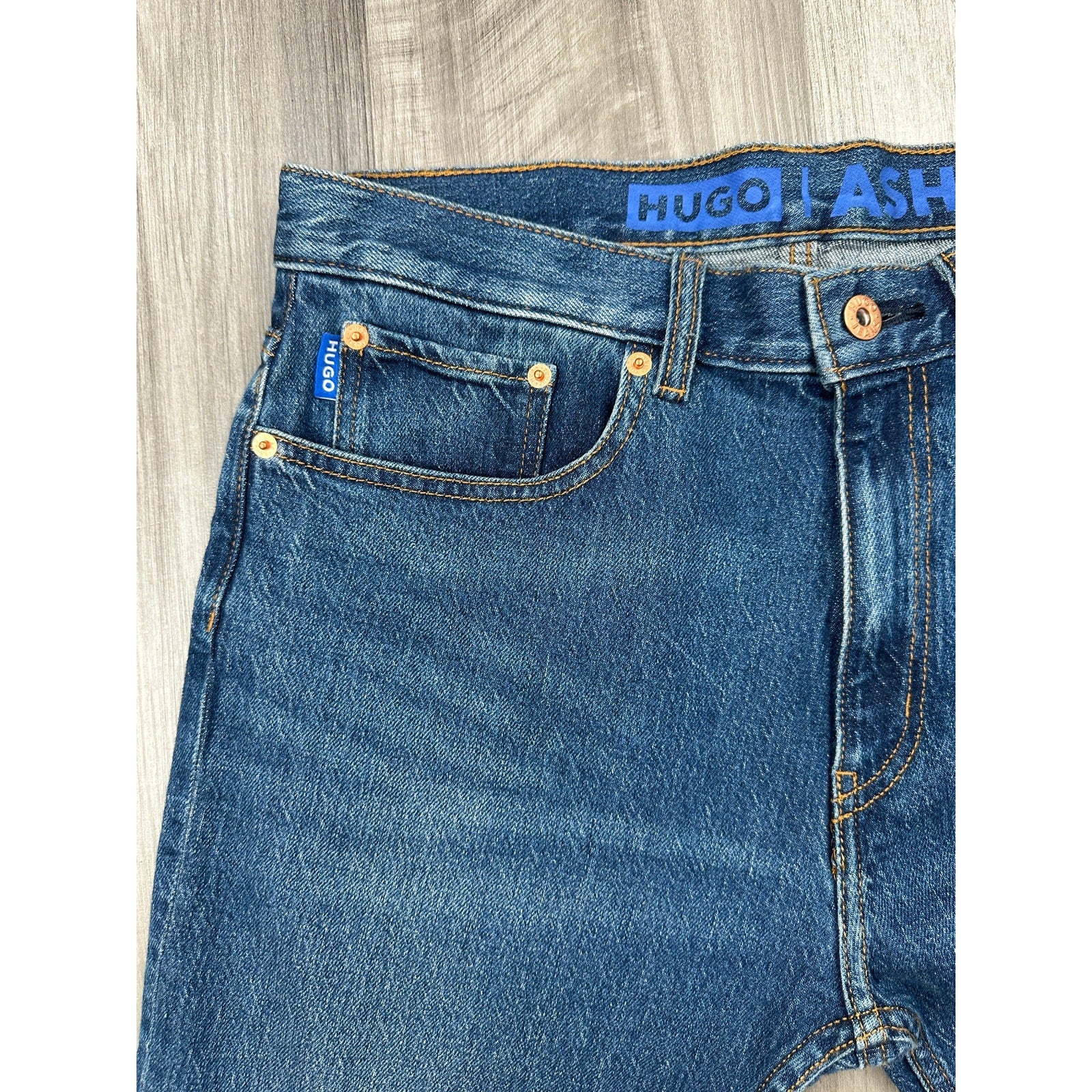 HUGO Ash Slim Fit Jeans in Blue — Size 32x32