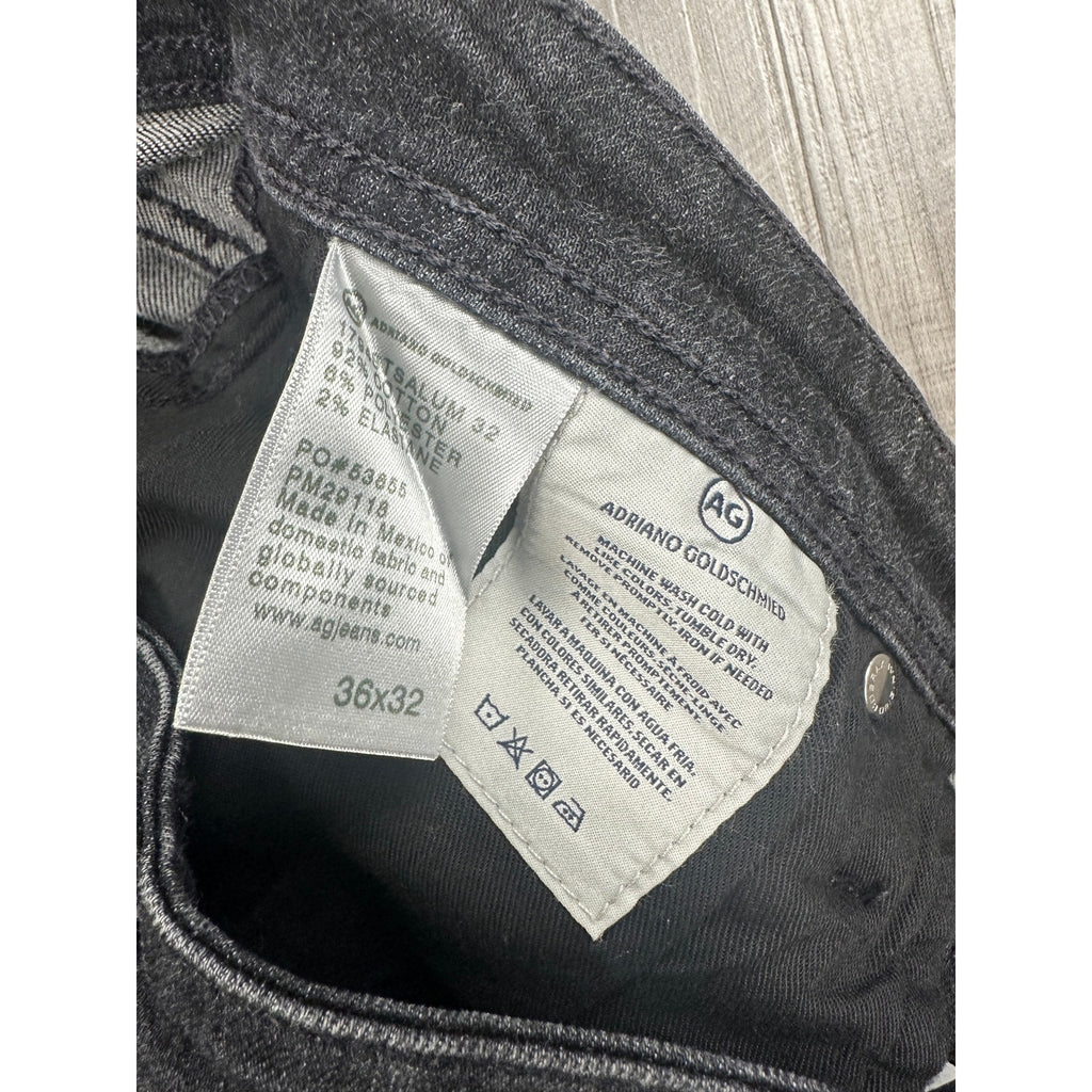 AG Adriano Goldschmied Everett Slim Straight Jean in Black — Size 36x32 // Preowned