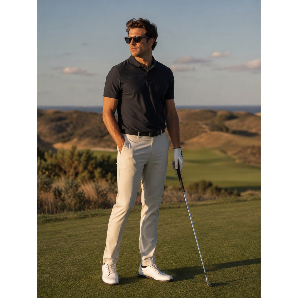 Bonobos Golf Performance Slim Fit Pants in Khaki Stone — Size 38x32