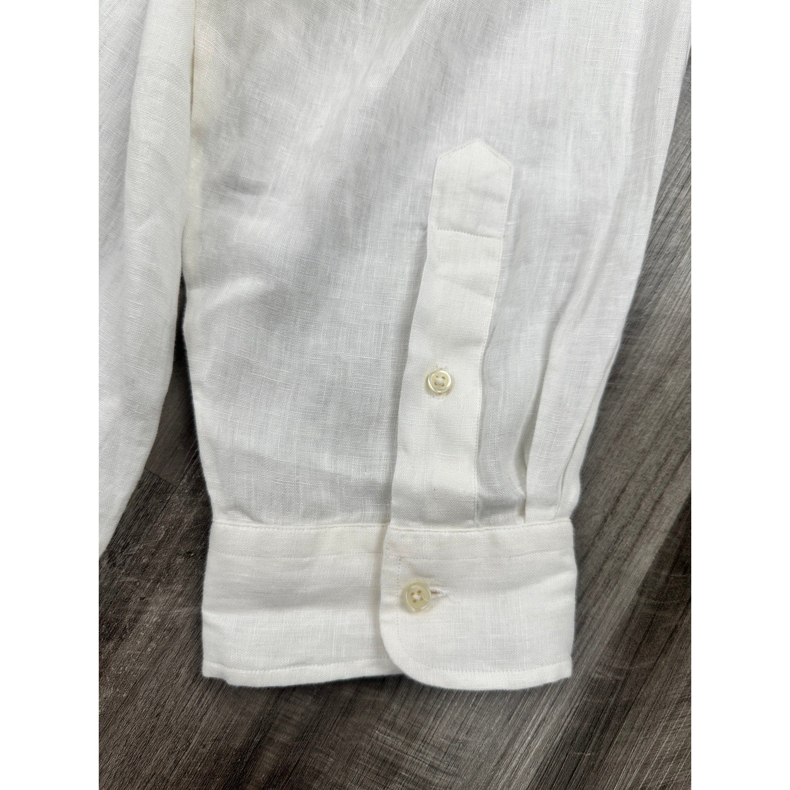 Polo Ralph Lauren Linen Classic Fit Long Sleeve Button Down in White Ivory — Size 3XB