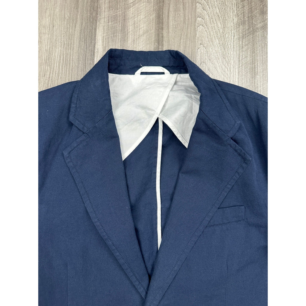Alex Mill Cotton Linen Cooper Blazer in Navy — Size Medium