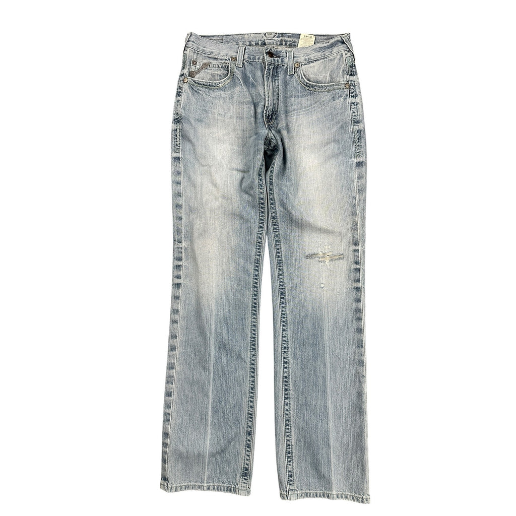 Ariat M5 Straight Gambler Stackable Light Wash Jeans — 34x36
