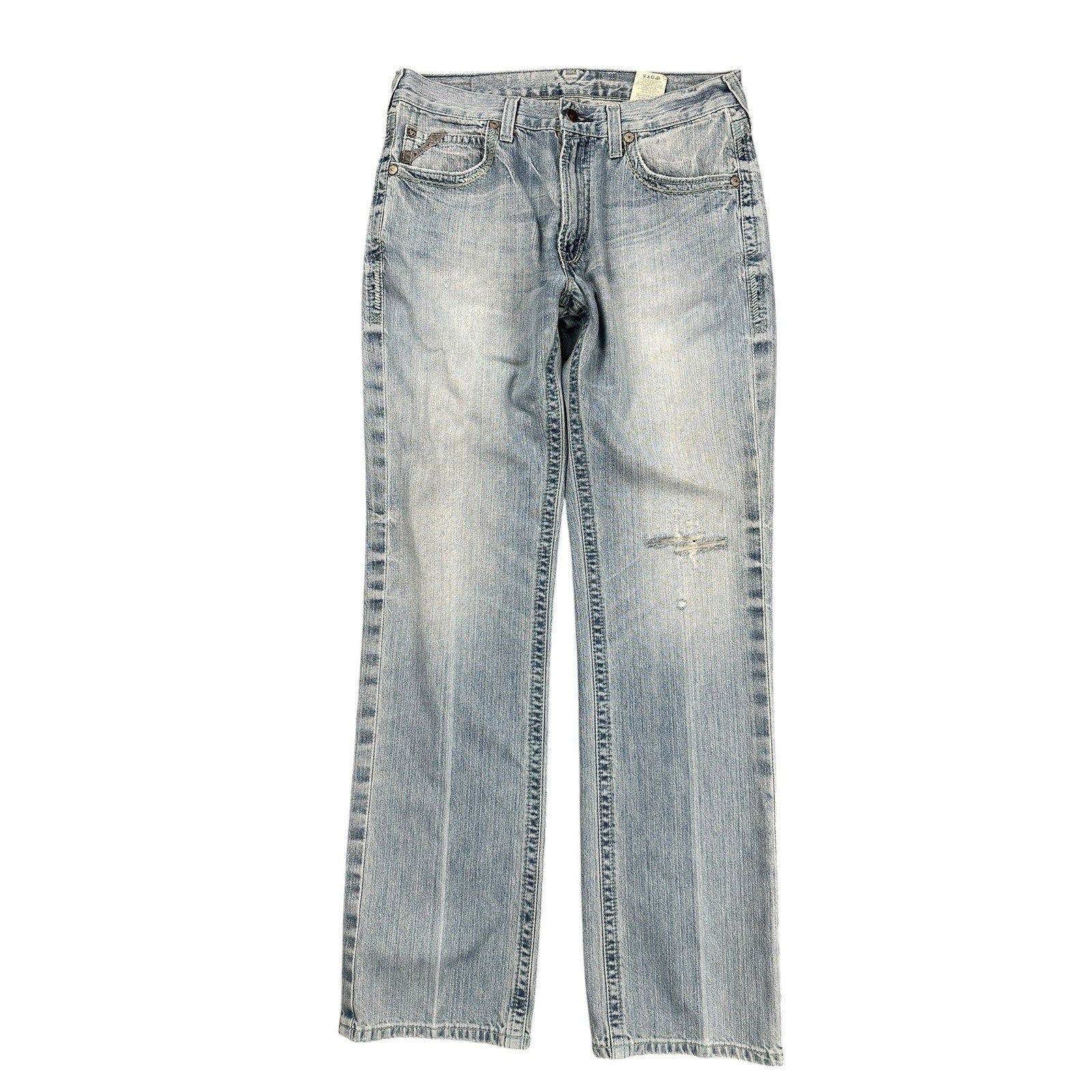 Ariat M5 Straight Gambler Stackable Light Wash Jeans — 34x36