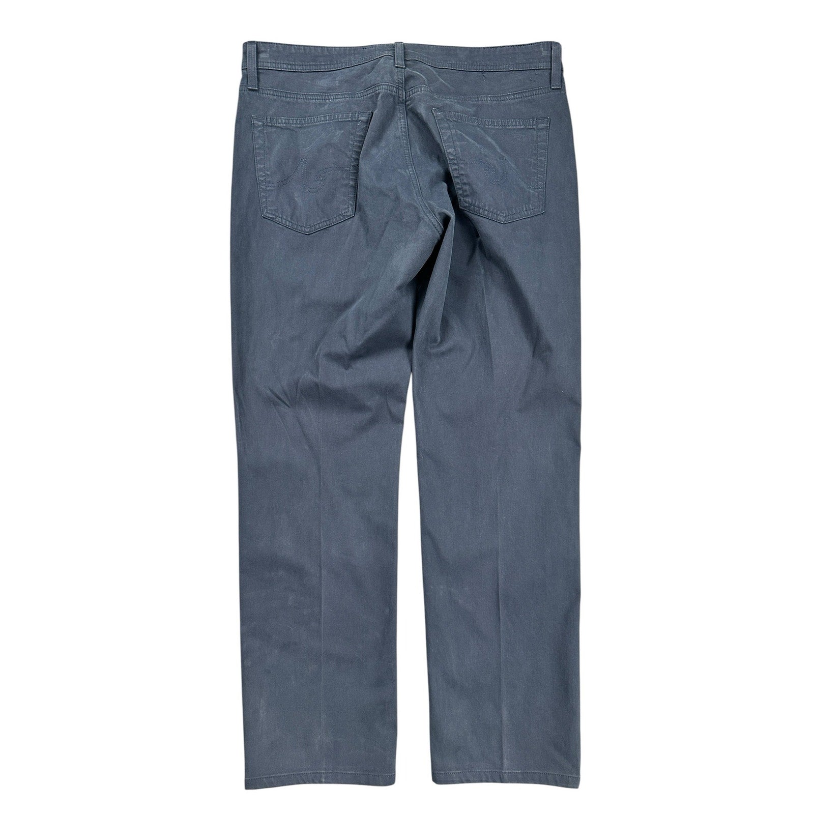 AG Adriano Goldschmied The Graduate Sueded Stretch Sateen Pant in New Navy — 36x34