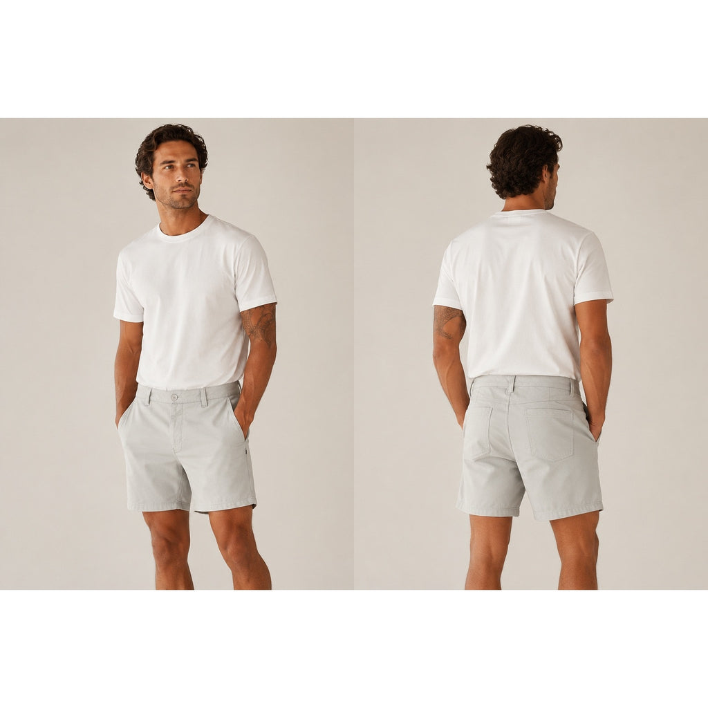 BYLT Premium Basics Everyday Short 2.0 in Dove Khaki — Size 36 // Preowned