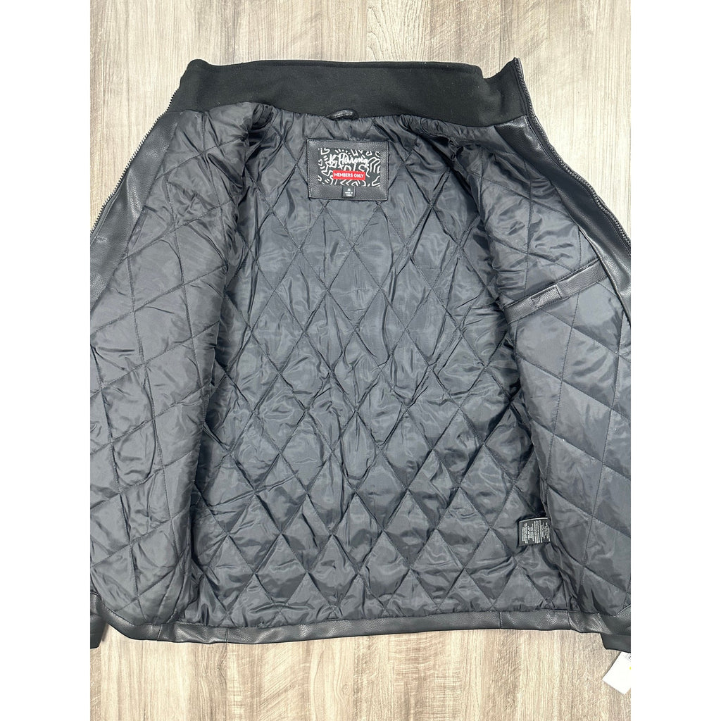 Members Only x Keith Haring Paradise Garage Racing Faux Leather Jacket — Size Medium