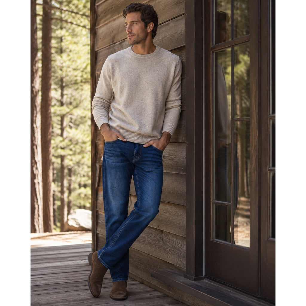 Joe's Jeans The Classic Straight 32" Inseam Milton Jeans in Milton Dark Wash Blue — Size 34
