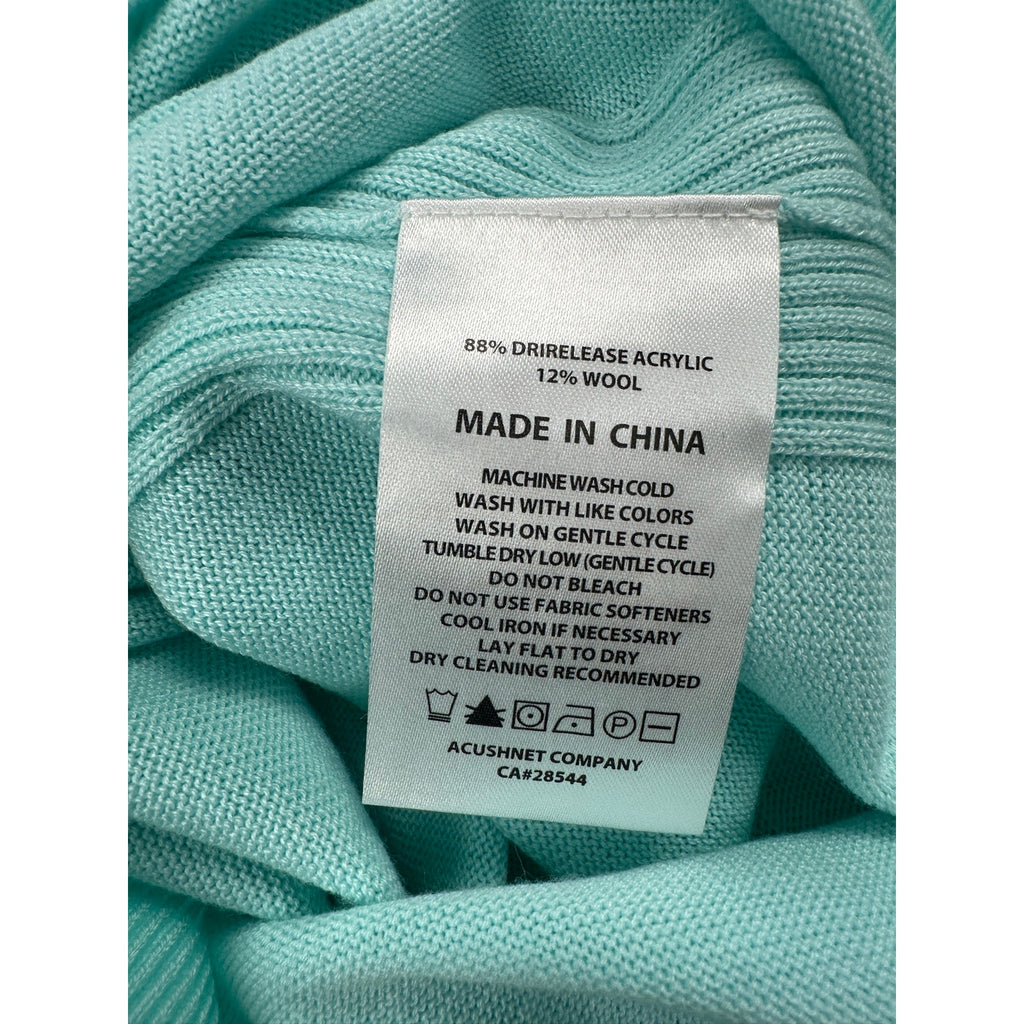FootJoy Half-Zip Golf Sweater in Mint — Size XL