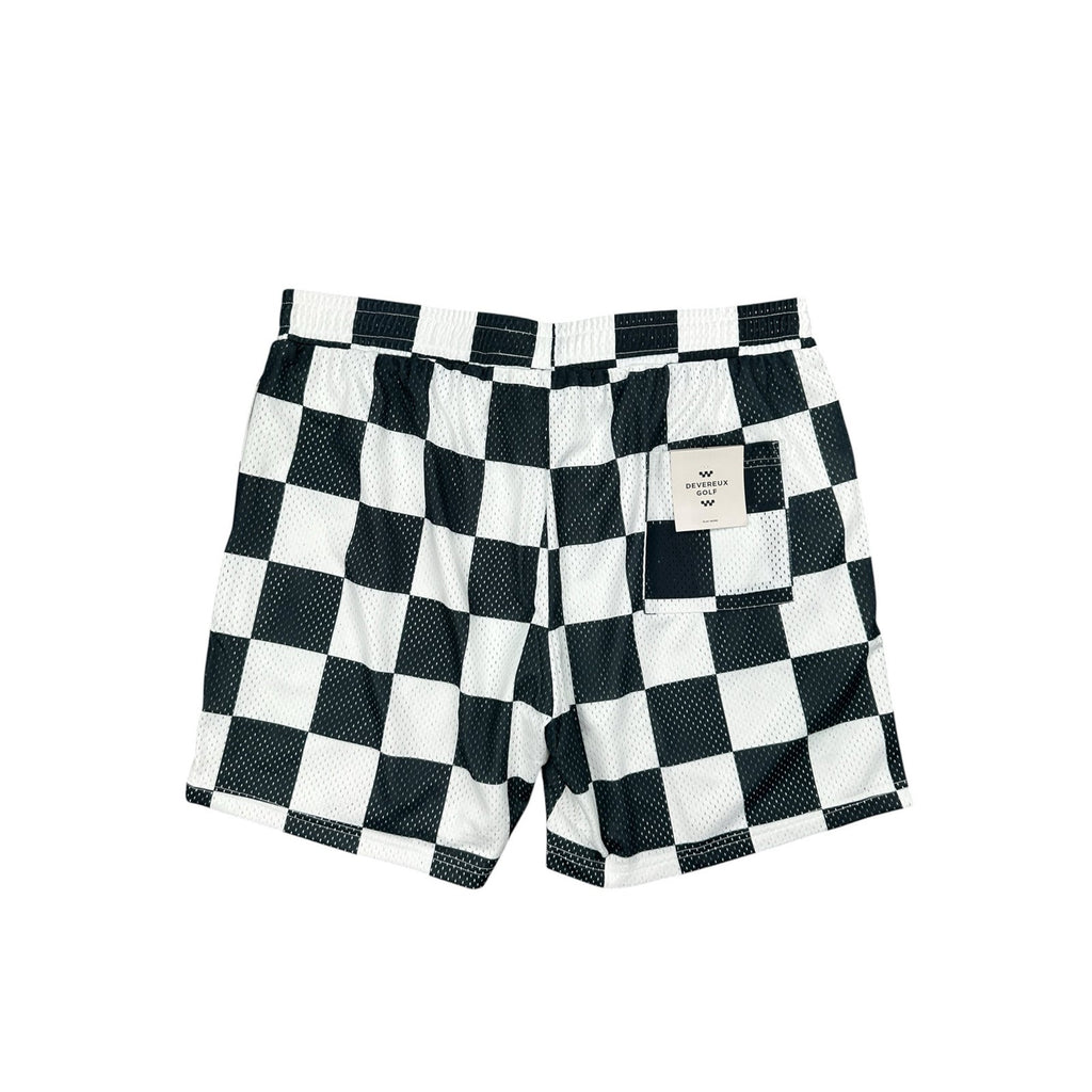 Devereux Golf Checkered Mesh Athletic Shorts — Size XL