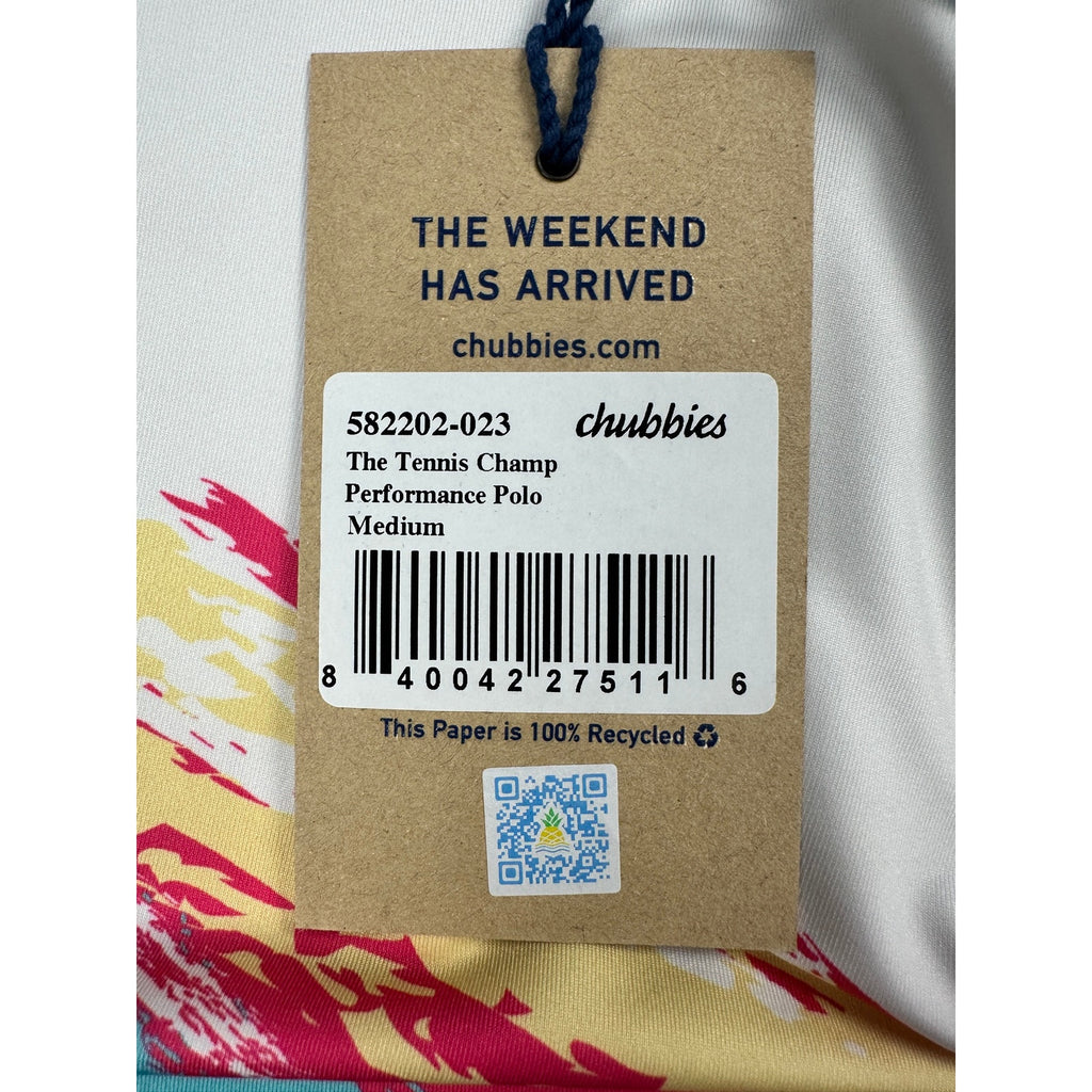 Chubbies The Tennis Champ Performance Polo — Size Medium