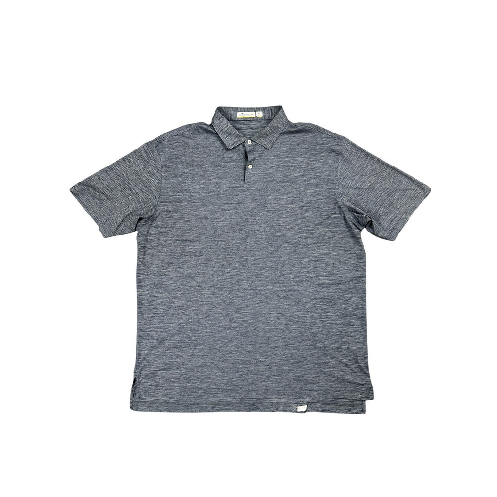 Peter Millar Featherweight Melange Golf Polo in Heather Gray — Size XL // Preowned