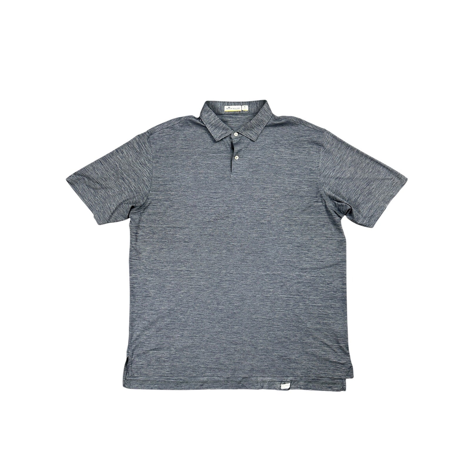 Peter Millar Featherweight Melange Golf Polo in Heather Gray — Size XL // Preowned