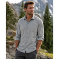 Kuhl Micro Stripe Long Sleeve Shirt in Gray, White — Size 2XL // Preowned