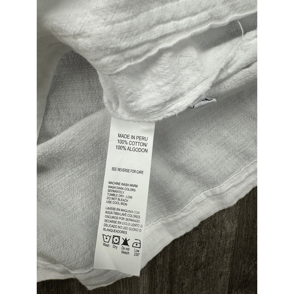 Blanco by Nature Lino Short Sleeve Button Down Shirt — Size 2XL