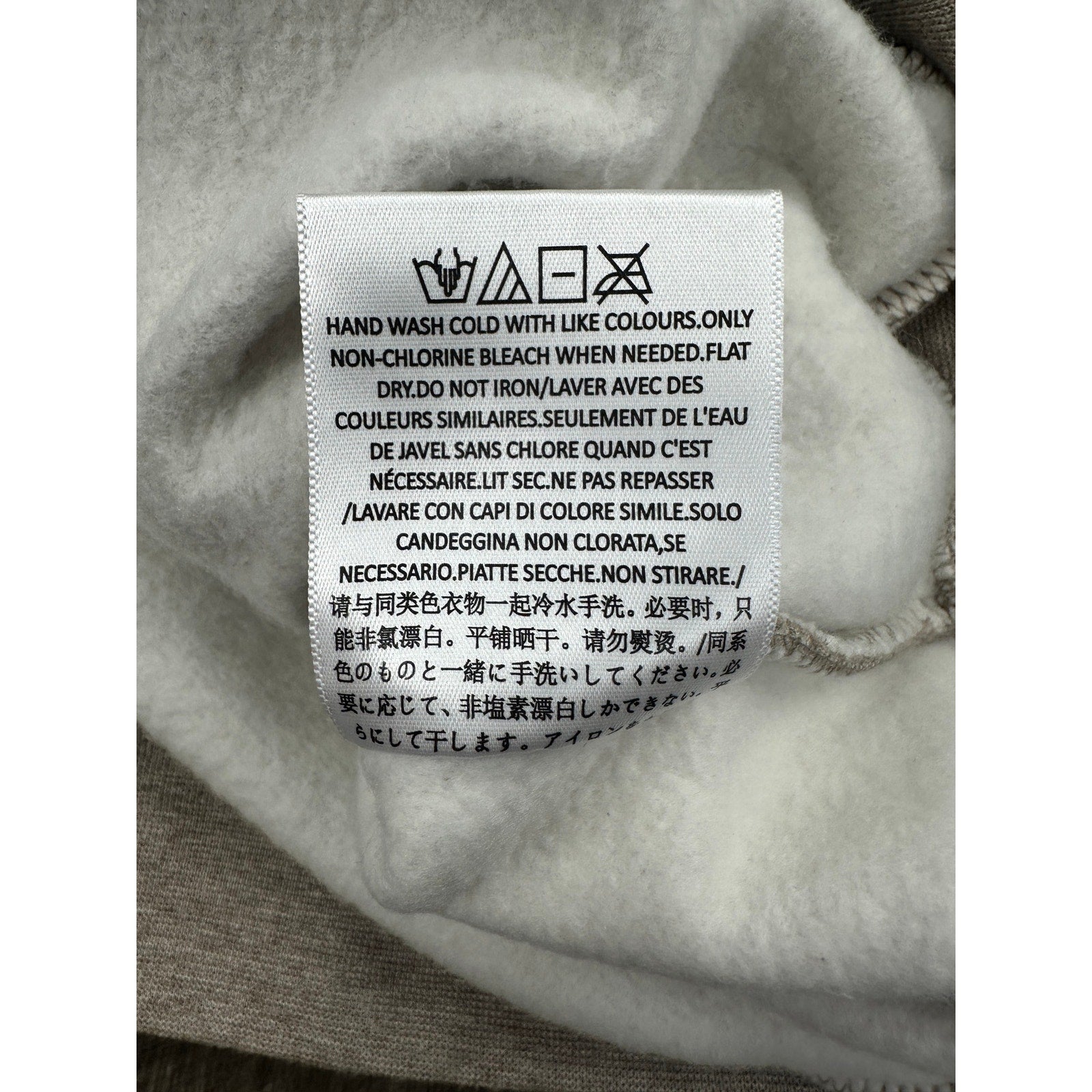 Fear of God Essentials Classic Fit Fleece Crewneck Sweatshirt in Light Heather Oatmeal Tan — Size Large // Preowned