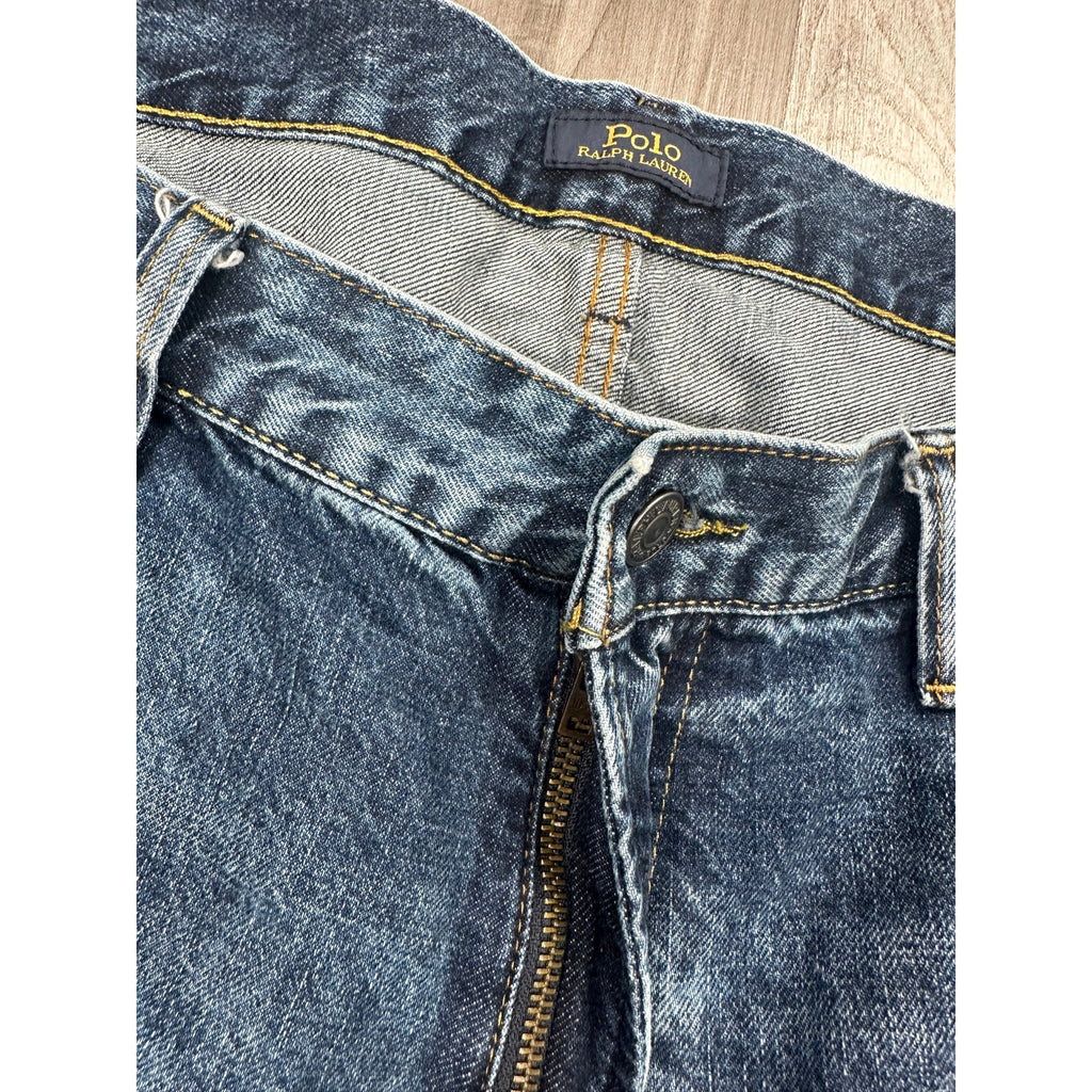 Polo Ralph Lauren The Varick Slim Straight Jeans in Blue — Size 38x30 // Preowned