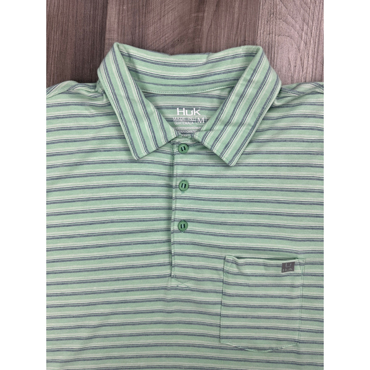 HUK Waypoint Ombre Stripe Polo — Size Medium