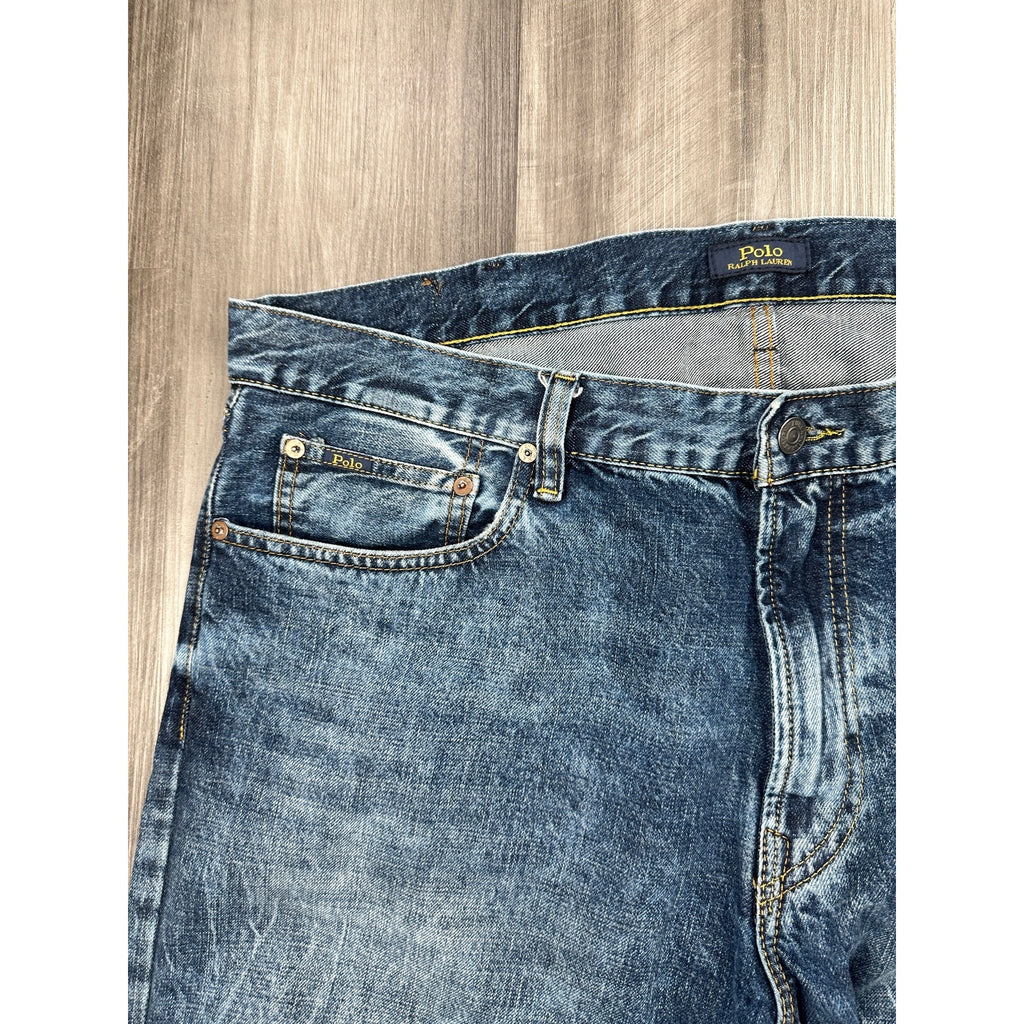 Polo Ralph Lauren The Varick Slim Straight Jeans in Blue — Size 38x30 // Preowned