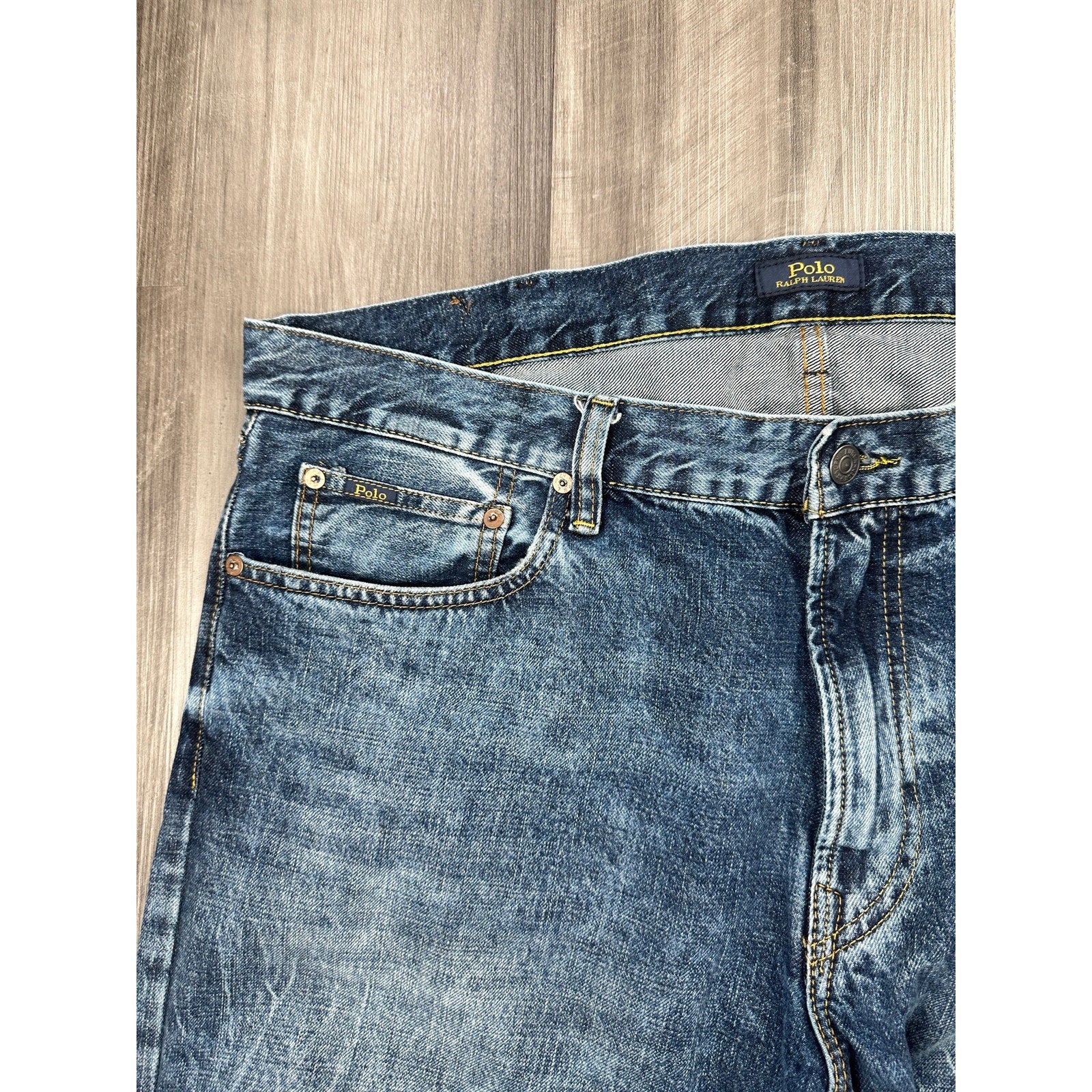 Polo Ralph Lauren The Varick Slim Straight Jeans in Blue — Size 38x30 // Preowned