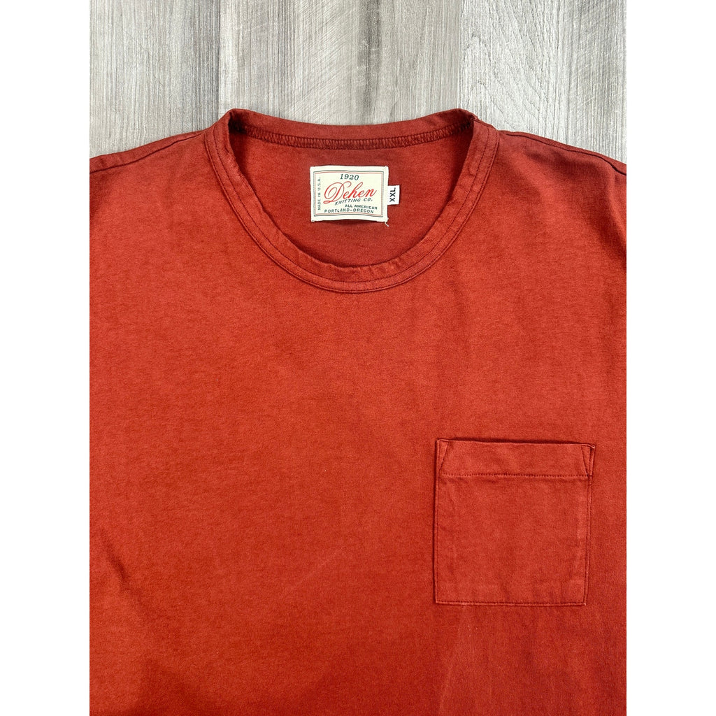 Dehen Knitting Co. Made in USA Heavy Duty Single Pocket Tee — Size 2XL // Preowned