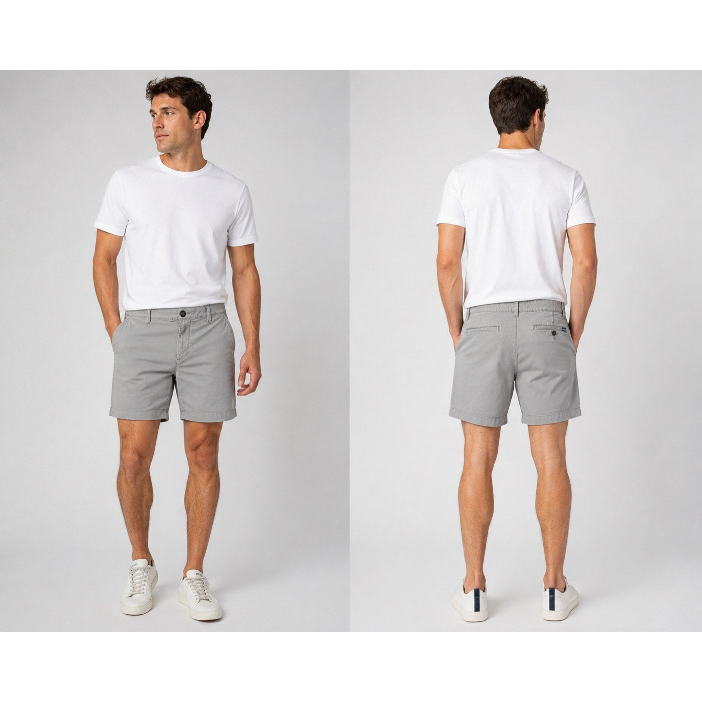 Chubbies The Flat Front Collection Regular Fit 7" Chino Shorts in Taupe Gray — Size 32 // Preowned