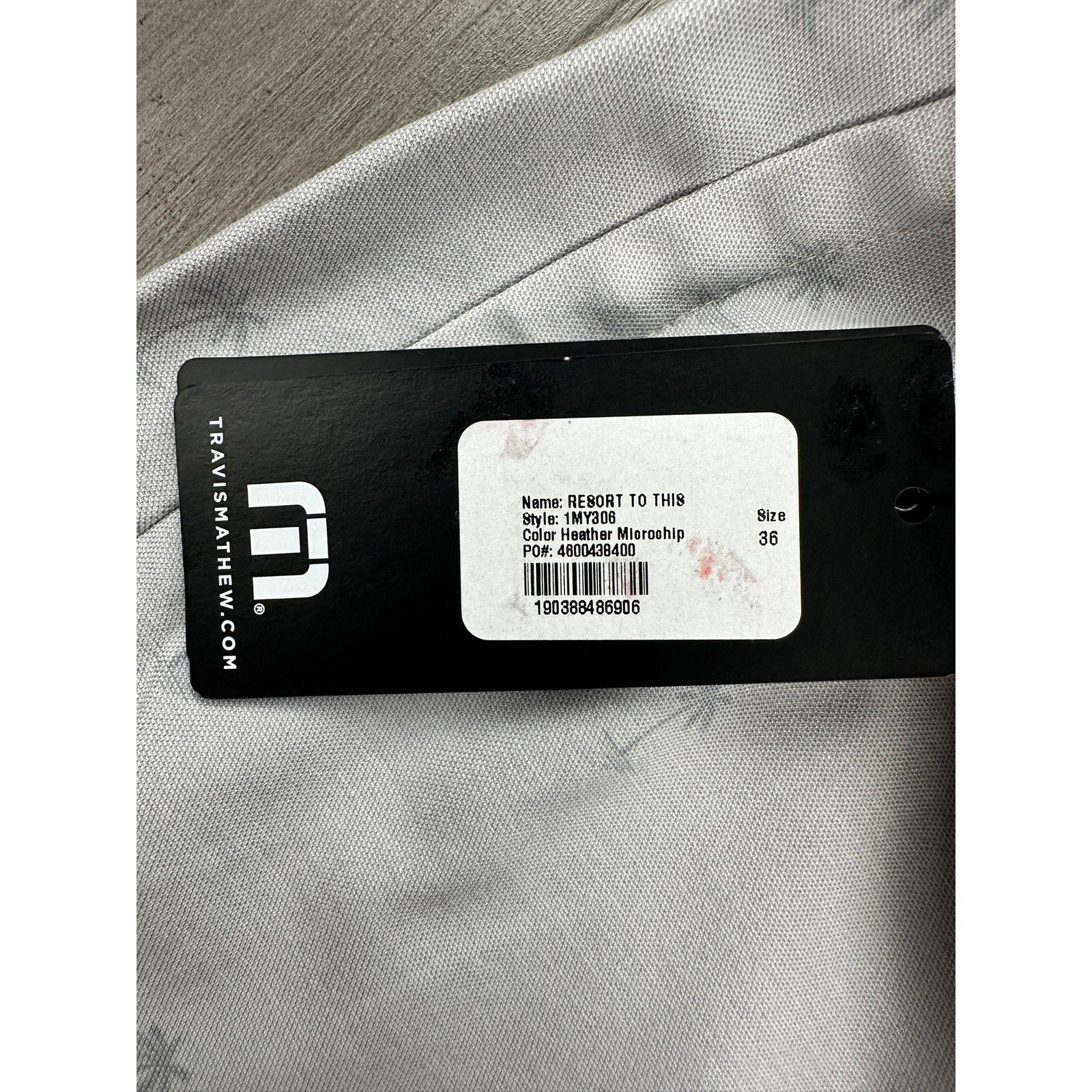 Travis Mathew Resort to This Palms Golf Shorts in Heather Microchip — Size 36