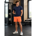 Birddogs Lined Gym Training Shorts in Peach and Navy — Size Large Extended // Preowned