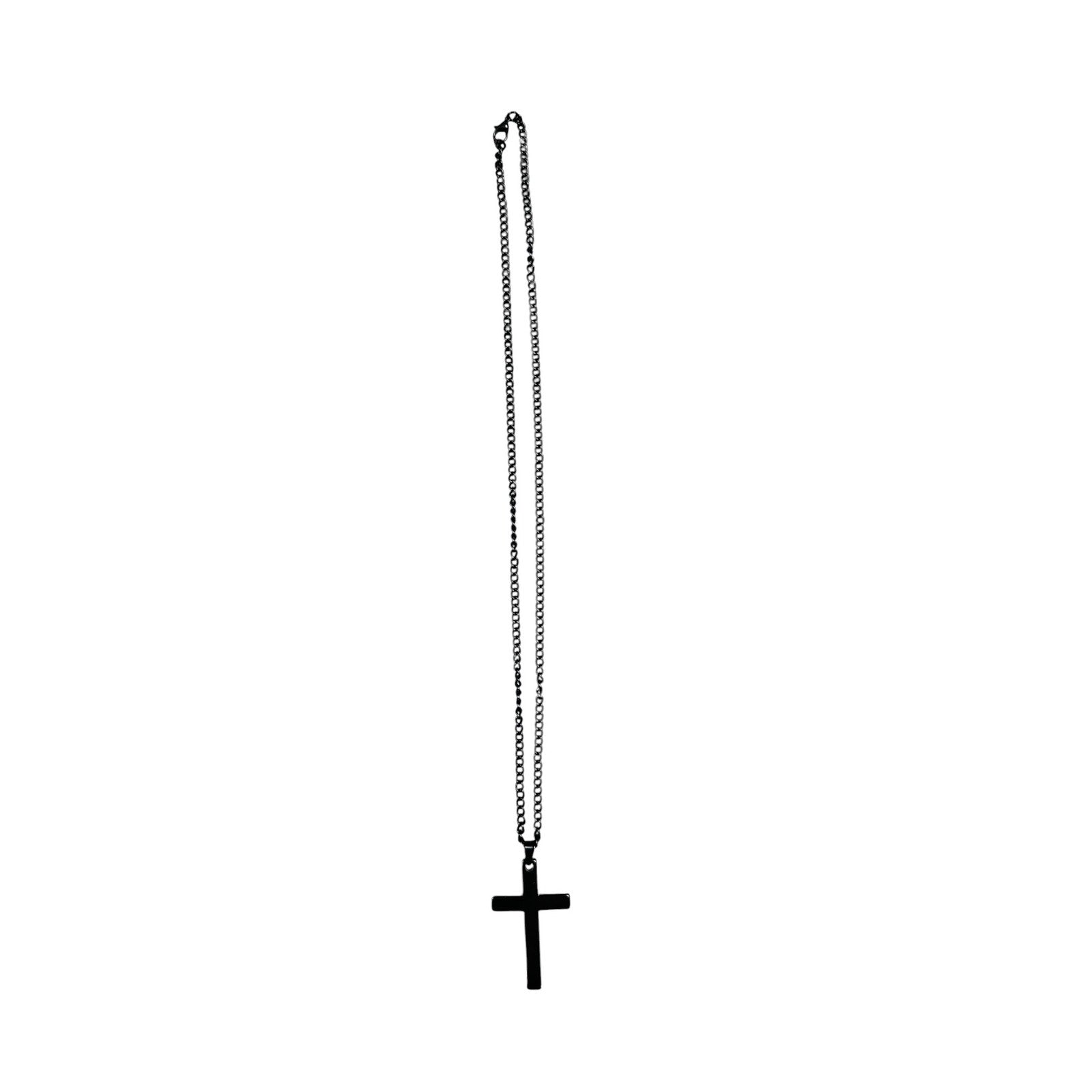 Andrew Christian Cross Necklace in Black — One Size