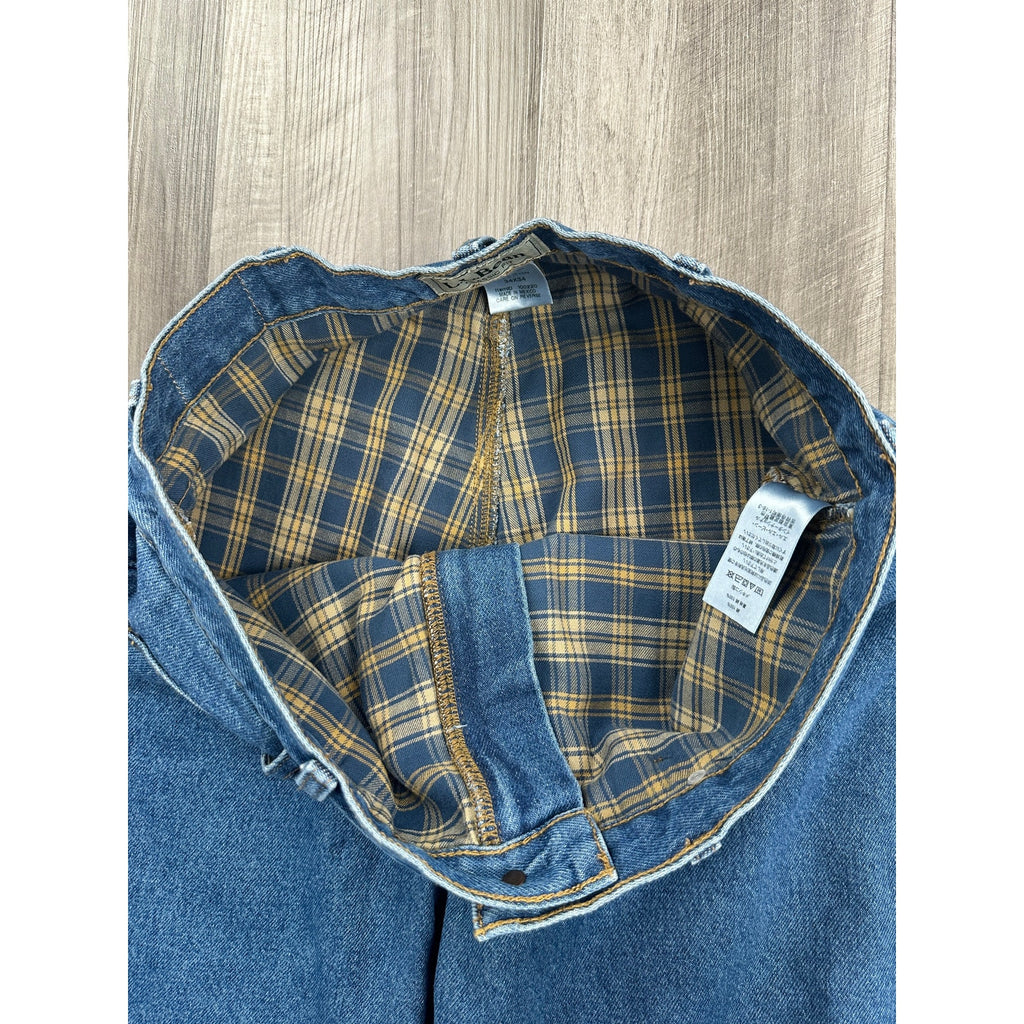 L.L. Bean Double L Classic Fit Flannel-Lined Jeans in Blue — Size 34x34 // Preowned