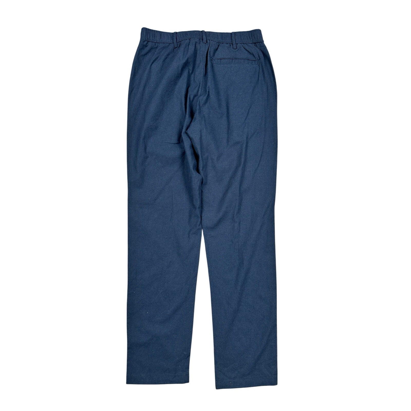 Ike Behar Unstructured Suit in Dark Navy Cotton Linen Spandex — Size Small