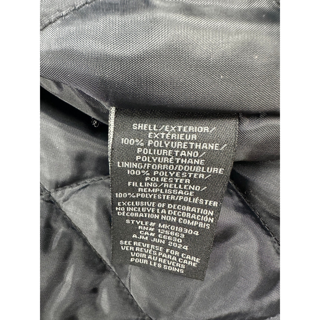 Members Only x Keith Haring Paradise Garage Racing Faux Leather Jacket in Black — Size Large