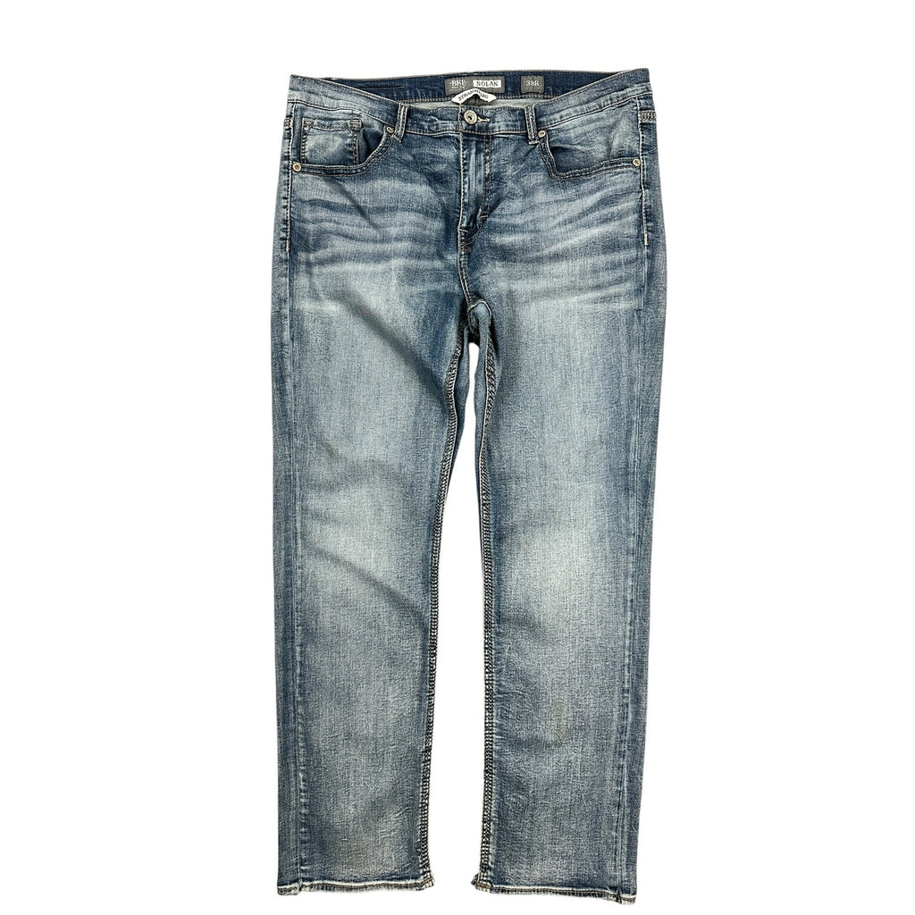 BKE Nolan Straight Leg Stretch Jean in Blue — Size 38R // Preowned