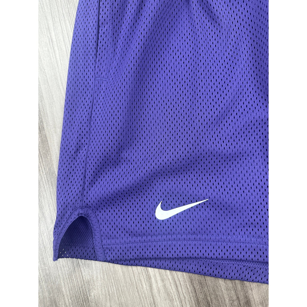 Nike TCU Horned Frogs Loose Fit Mid-Thigh Dri-FIT Mesh Athletic Shorts in Purple — Size Large