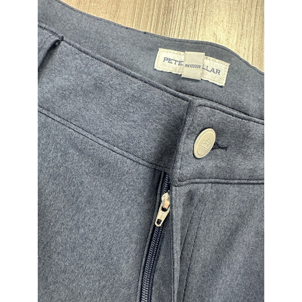 Peter Millar Brevard Performance Flannel Five-Pocket Pants in Navy — Size 35x32 // Preowned