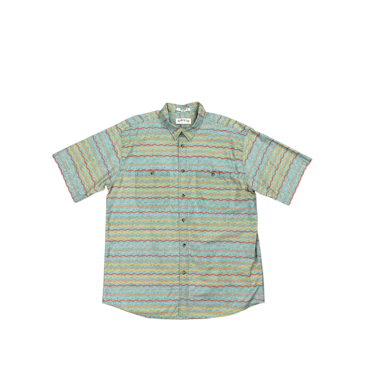 Orvis Santa Fe Wave Stripe Short Sleeve Shirt — Size XL // Preowned