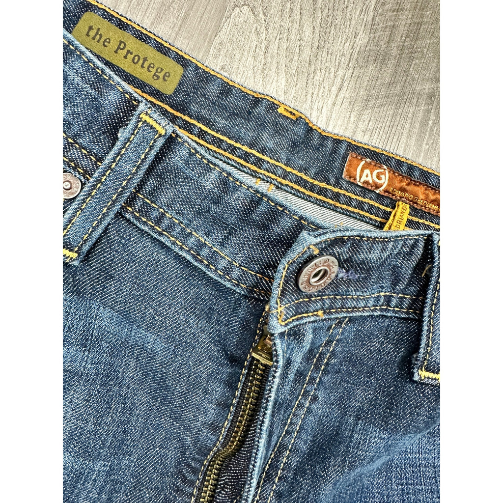 Adriano Goldschmied The Protégé Made in USA Brahms Straight Leg Jeans in Kelly Blue — Size 36x32 // Preowned