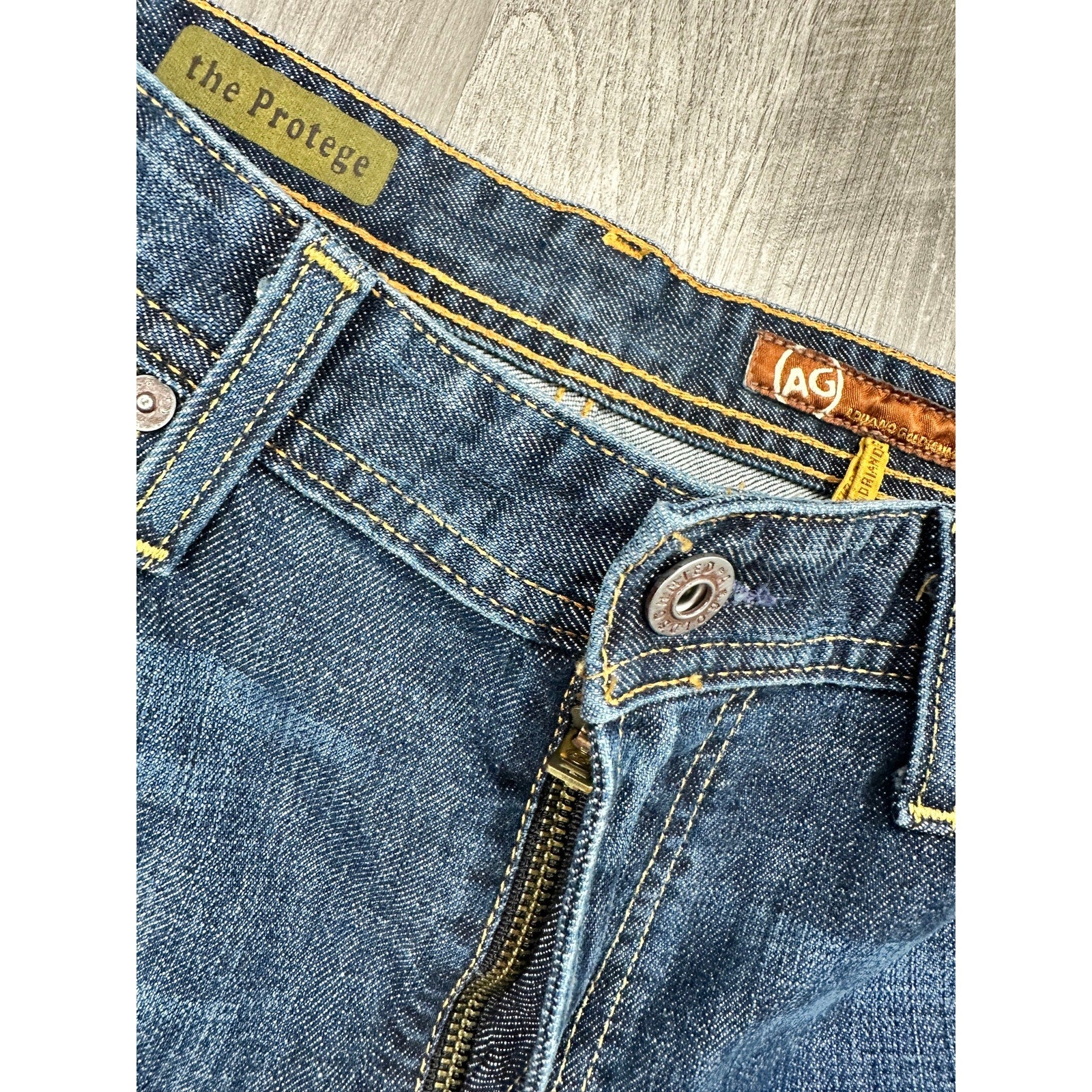 Adriano Goldschmied The Protégé Made in USA Brahms Straight Leg Jeans in Kelly Blue — Size 36x32 // Preowned