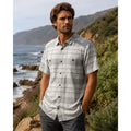 Patagonia Back Step Shore Plaid Short Sleeve Shirt in Salt Grey — Size Large // Preowned
