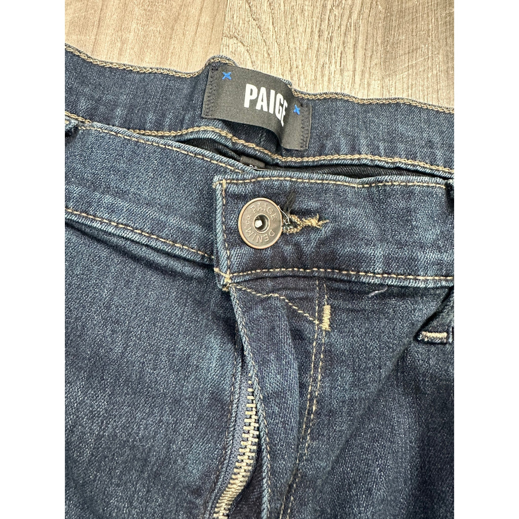 Paige Federal Slim Straight Jeans in Cellar Blue — Size 38 // Preowned