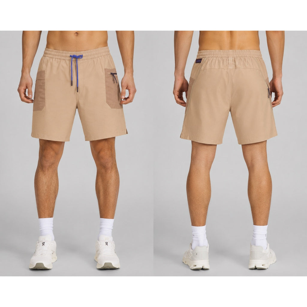 Lululemon Water Repellent 8" Hiking Shorts in Pink Clay — Size Large // Preowned