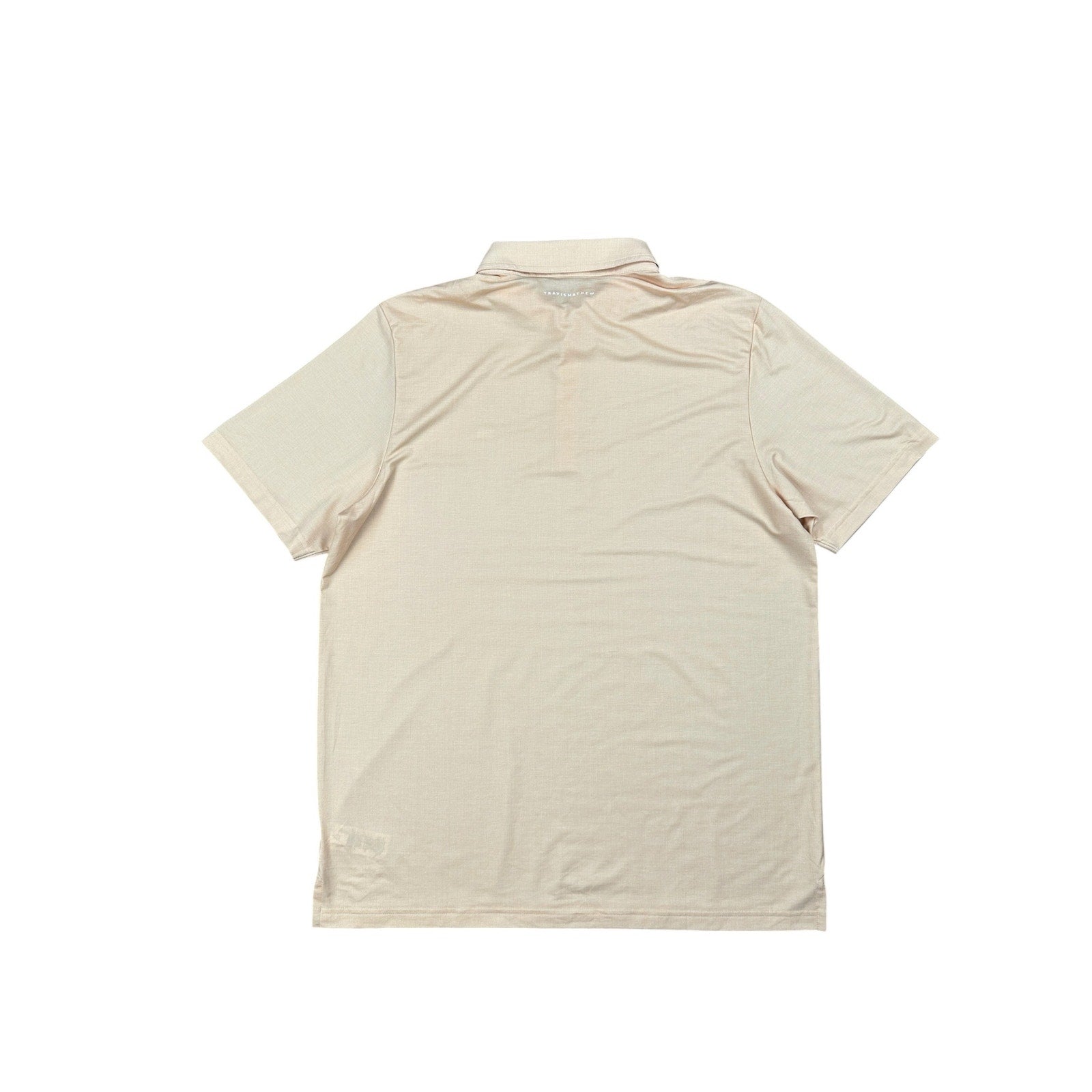 Travis Mathew Featherweight Vista Performance Jersey Golf Polo in Rattan — Size XL