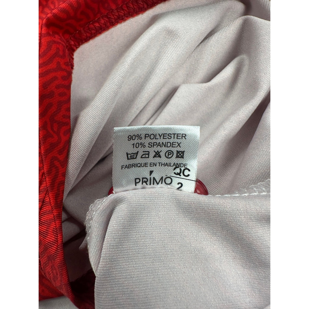 Primo Red Maze Classic Golf Polo in Red and Dark Red — Size XL // Preowned