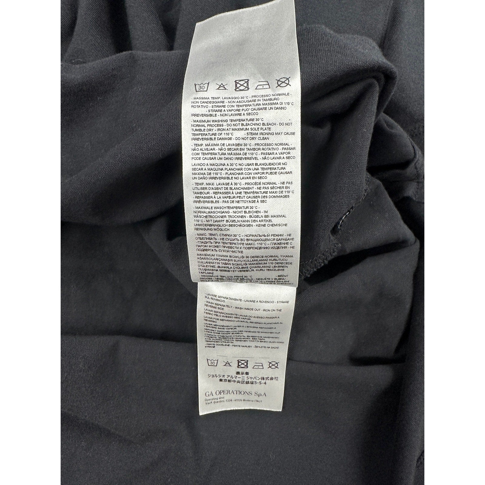 Armani Exchange Relaxed Fit Zip Front Polo in Black — Size Small // Preowned